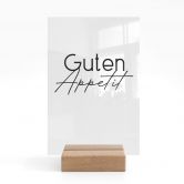 Tischaufsteller Guten Appetit - transparent 