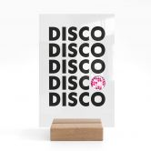 Tafeldisplay Retro Disco Vibes Typografie - transparant - Kerr-Dineen 