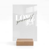 Spruch Tischaufsteller Love yourself 