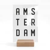 Tischaufsteller Typografie Amsterdam 