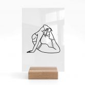 Tischaufsteller Yoga - Königskobra Line Art 