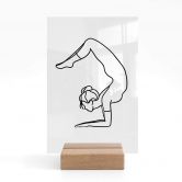 Tischaufsteller Yoga Skorpion - Line Art 