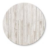 Tischplatte aus Glas - Shabby Chic Holz - Rund 
