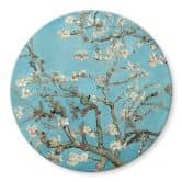 Tischplatte aus Glas - Van Gogh - Mandelblüte - Rund 