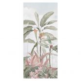 Türfolie Tropische Idylle mit Kolibri blau - Bloomery Decor - Selbstklebende Türdeko 