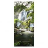 Door film waterfall in the forest - Photo - Self-adhesive door decoration 
