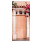Door foil Peach-colored facade in South America - Hugonnard - Self-adhesive door decoration 