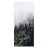 Türfolie Nebliger Wald - Selbstklebende Türdeko 