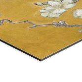Wandbild van Gogh - Mandelblüte - ocker - Panorama - Alu-Dibond 