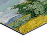 Wandbild van Gogh - Weizenfeld mit Zypressen - Alu-Dibond 