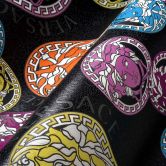 Versace Home Luxus Tapete Medusa Designer Vliestapete Bunt Schwarz Mustertapete 