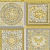 Versace Home Vliestapete Barock Gold Silber Muster Designer Luxus Tapete 
