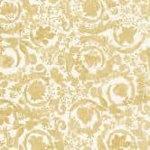 Versace tapet blomsterdesign non-woven tapet i guld og hvidt 