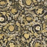 Versace Home Design Tapete Blumen florale Mustertapete Gold Schwarz Muster Vliestapete 
