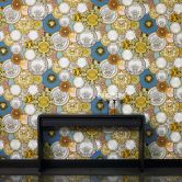 Versace wallpaper Vliestapete Les Etoiles de la Mer 2 gold, blau, violett 