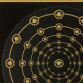 Versace ikke-vævet tapet I Love Baroque Medusa Circles Black Gold luksuriøst 