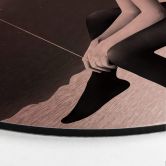 Alu-Dibond mit Kupfereffekt Ireland - No such thing as nothing by night - Rund 