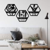Acryldeko Blumen im Hexagon - No Rain No Flowers 