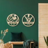 Holzdeko Pappel - Blumen im Kreis - Bloom Wildly 