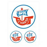 Wandtattoo FC Hansa Rostock - Hansa Logo Set - 50x70 cm 