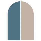 Wandtattoo Halbbögen (2er Set) - breit - petrol-taupe 