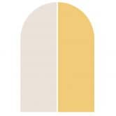 Wandtattoo Halbbögen (2er Set) - breit - senfgelb-beige 