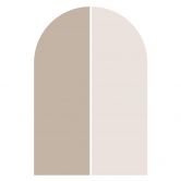 Wandtattoo Halbbögen (2er Set) - breit - taupe-beige 