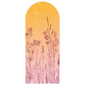 Wandtattoo Rundbogen Feldblumen orange-pink 