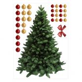 Muursticker Kerstboom om zelf te beplakken 