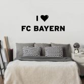Wandtattoo I LOVE FC BAYERN 