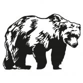 Wandtattoo Braunbär Silhouette 