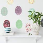 Sticker mural Set d'œufs de Pâques multicolores (21 pièces) 