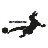 Wandtattoo + Name Fussballspielerin 