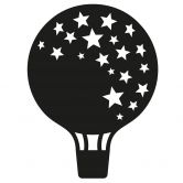 Wandtattoo Heißluftballon mit Sternen 