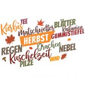Wandtattoo Typografie - Herbstliche Wörter 