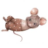 Sticker mural Petite souris qui se détend - Kikki Belle 