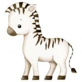 Kleine zebra Muursticker 