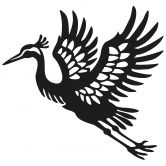 Sticker mural grue - oiseau élégant 
