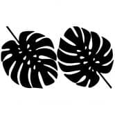 Wandtattoo Monstera Blätter 2er Set 
