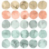 Muursticker Aquarel Stippen Pastel 