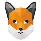 Wallsticker - Polygon - Rævehoved 