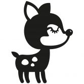 Wandtattoo Rehkitz 
