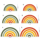 Sticker mural Retro demi-cercle | couleurs arc-en-ciel 