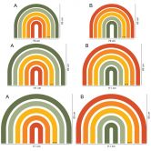 Retro regnbue Wallsticker 
