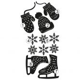 Wandtattoo Schlittschuhspaß 