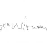 Wandtattoo Paris Skyline Outline 