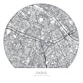 Wall sticker round - Paris 