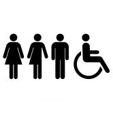 Sticker mural Symboles de toilettes 