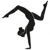 Wandtattoo Yoga Handstand Silhouette einfarbig 