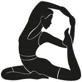 Wandtattoo Yoga Königstaube Silhouette einfarbig 